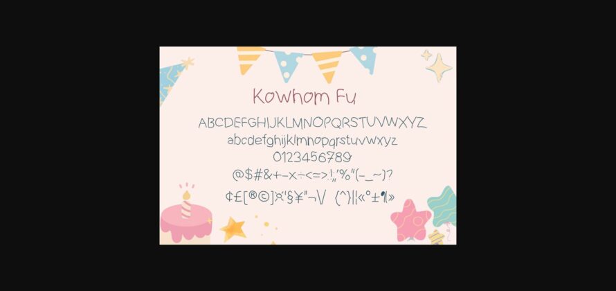 Kowhom Fu Font Poster 2