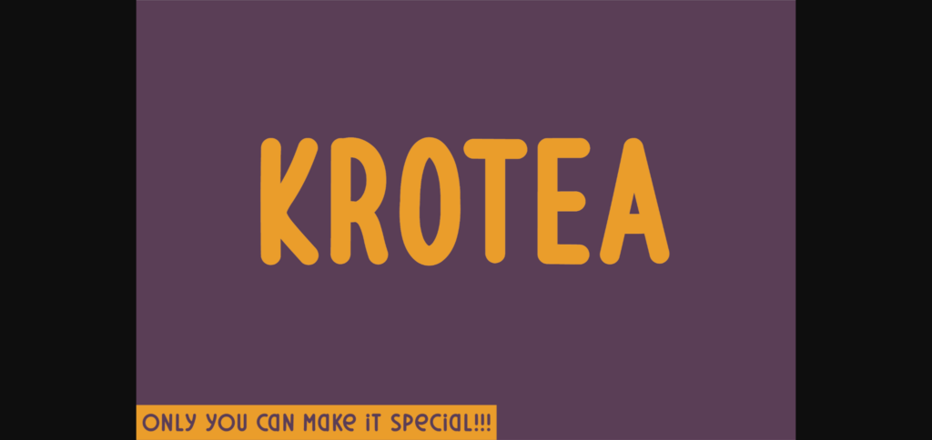 Krotea Font Poster 3