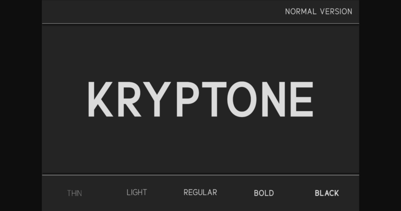 Kryptone Font Poster 3