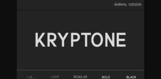 Kryptone Font Poster 1