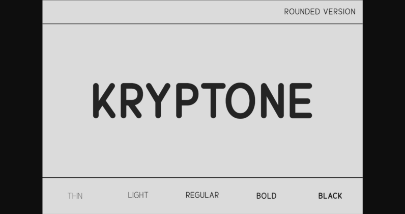 Kryptone Rounded Font Poster 3