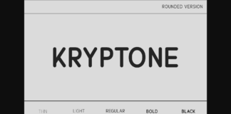 Kryptone Rounded Font Poster 1