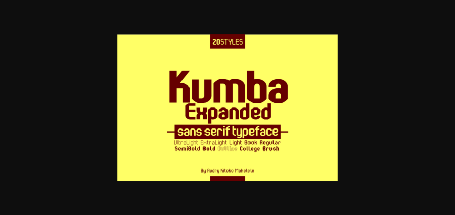 Kumba Expanded Font Poster 3