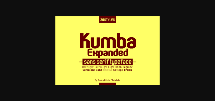 Kumba Expanded Font Poster 1