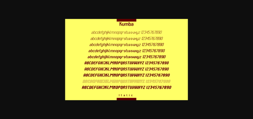 Kumba Expanded Font Poster 6