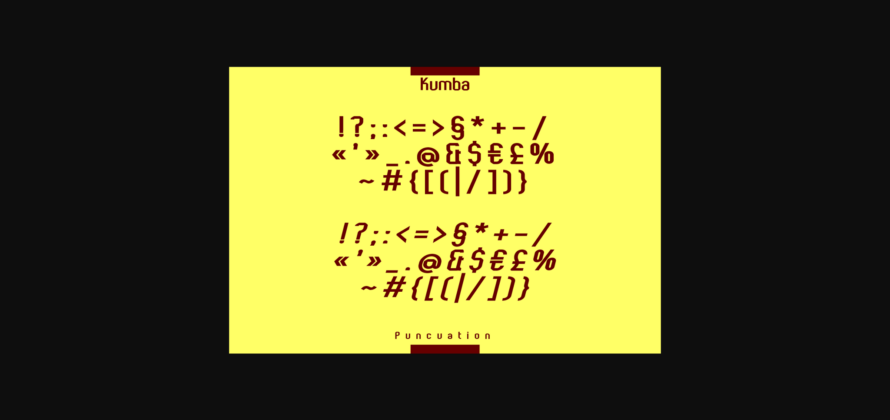 Kumba Expanded Font Poster 7