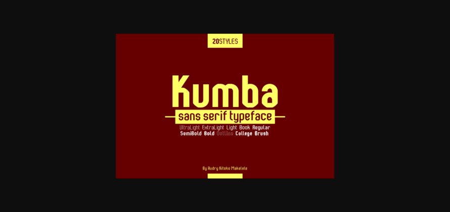 Kumba Font Poster 3