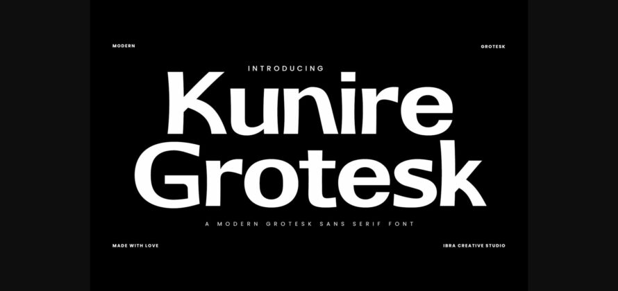 Kunire Grotesk Font Poster 3