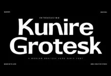 Kunire Grotesk Font Kunire Grotesk Font Poster 1