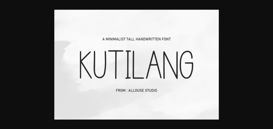 Kutilang Font Poster 3