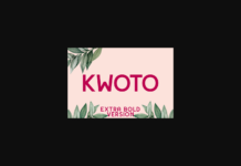 Kwoto Extra Bold Font Poster 1
