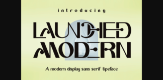 Launched Modern Font Poster 1