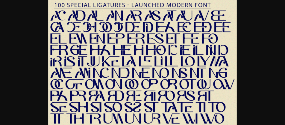 Launched Modern Font Poster 9
