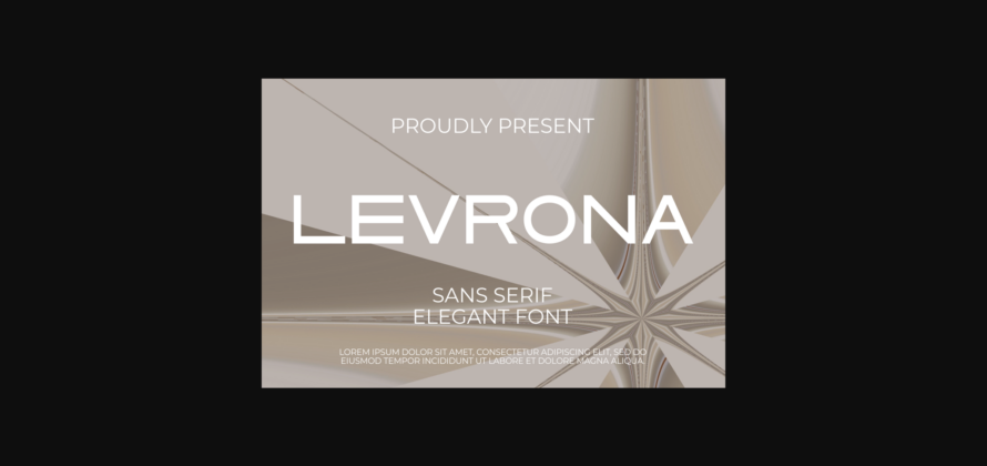 Levrona Font Poster 3