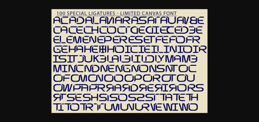 Limited Canvas Font Poster 9