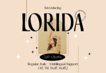 Lorida Font Poster 1