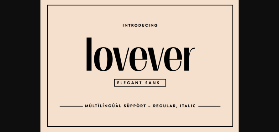 Lovever Font Poster 3