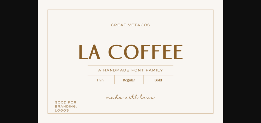 La Coffee Font Poster 3