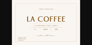 La Coffee Font Poster 1