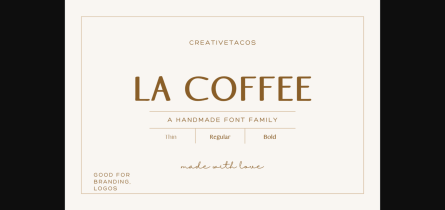 La Coffee Font Poster 1