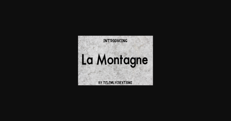 La Montagne Font Poster 3