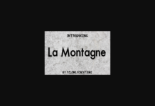 La Montagne Font Poster 1