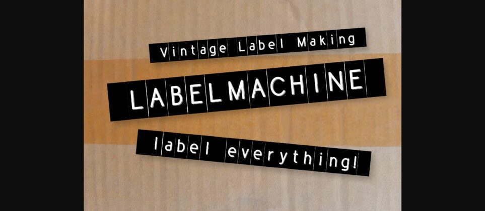 Label Machine Font Poster 3