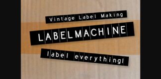 Label Machine Font Poster 1