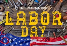 Labor Day Font Poster 1