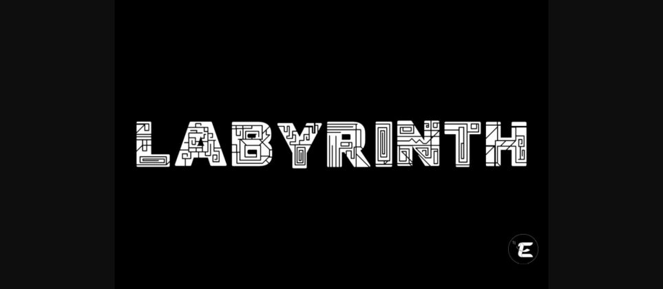 Labyrinth Font Poster 1