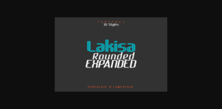 Lakisa Rounded Expanded  Font Poster 1