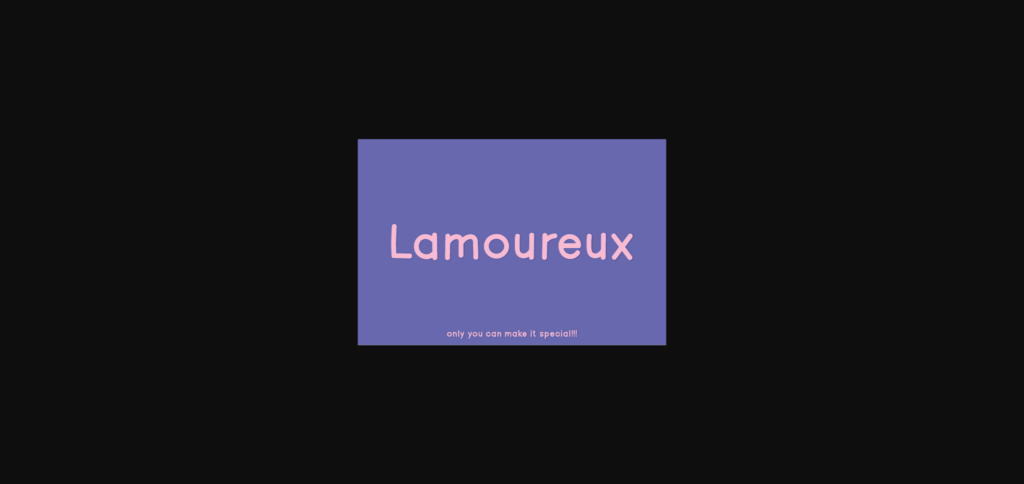 Lamoureux Font Poster 3