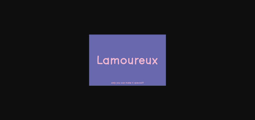 Lamoureux Font Poster 3