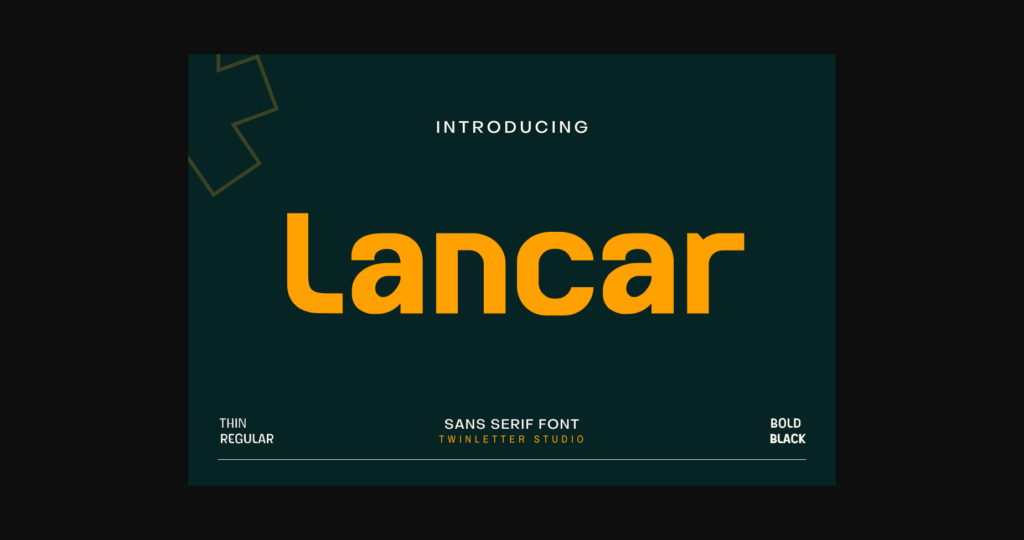 Lancar Font Poster 1