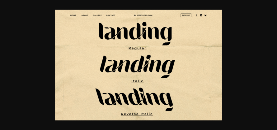 Landing Font Poster 10