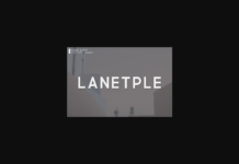 Lanetple Font Poster 1