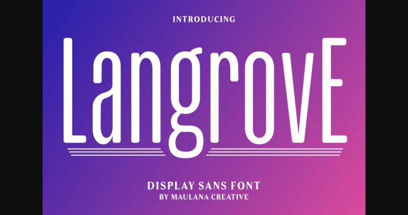 Langrove Font Poster 3