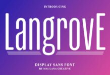 Langrove Font Poster 1