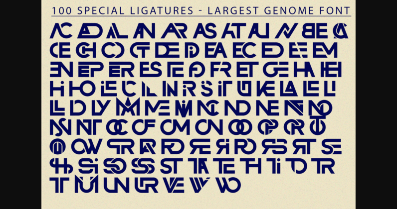 Largest Genome Font Poster 9
