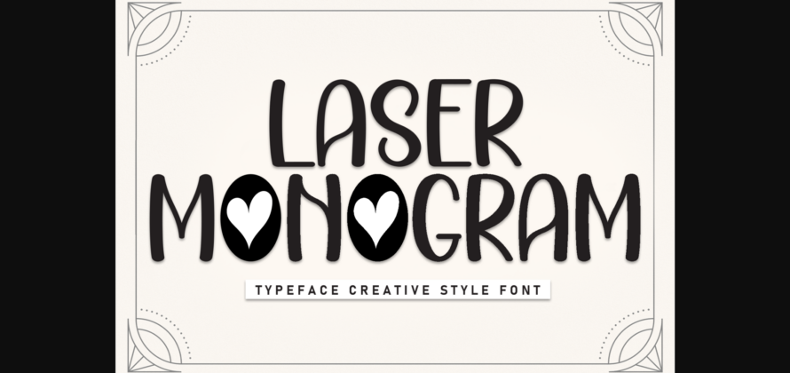 Laser Monogram Font Poster 3