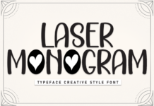 Laser Monogram Font Poster 1