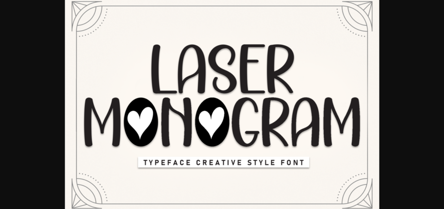 Laser Monogram Font Poster 1