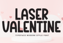Laser Valentine Font Poster 1