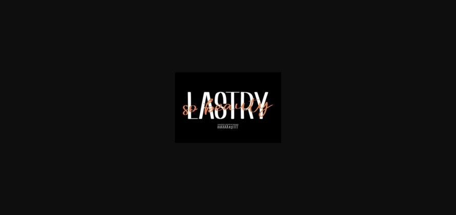 Lastry Font Poster 3