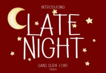 Late Night Font Poster 1