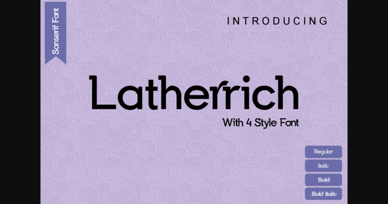 Latherrich Font Poster 3