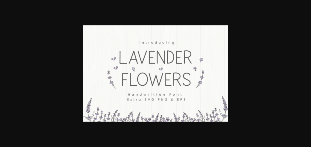 Lavender Flowers Font Poster 3