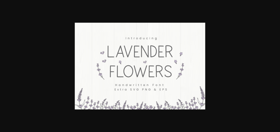 Lavender Flowers Font Poster 3