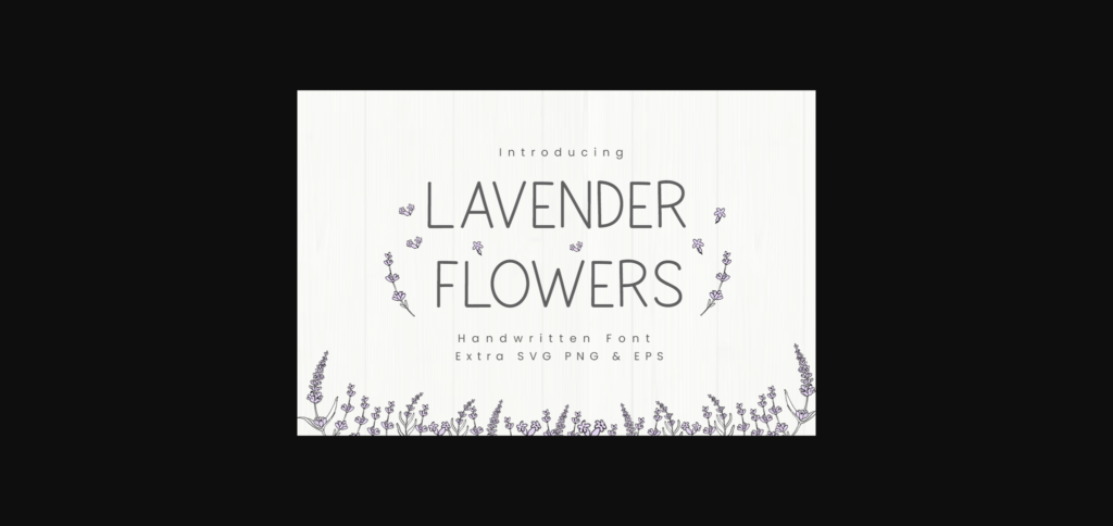 Lavender Flowers Font Poster 1