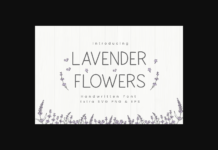 Lavender Flowers Font Poster 1